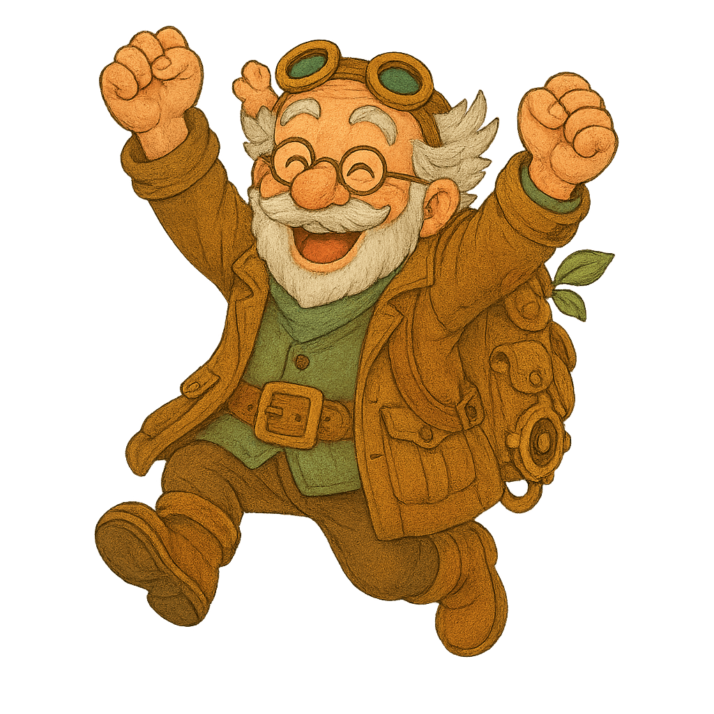 Professor Bumblegear - jumping-happy
